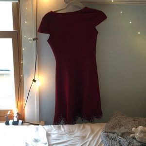 peach royal Dresses - red lace detail skater dress!!! peach royal Dresses - red lace detail skater dress!!!